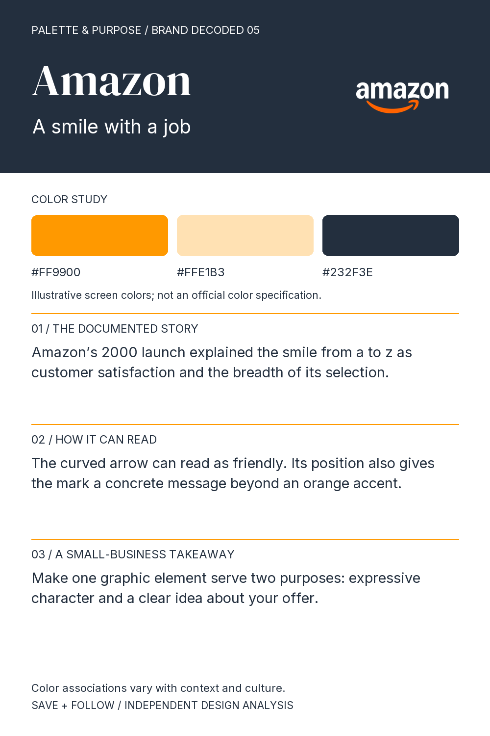 Amazon Logo & Color Analysis: A smile with a job