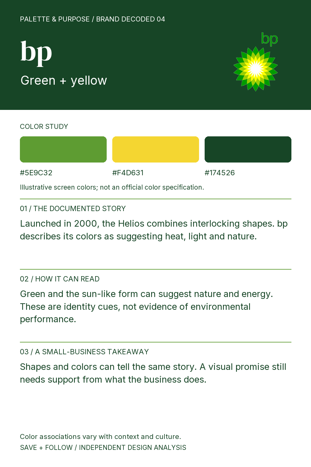 bp Logo & Color Analysis: Green + yellow