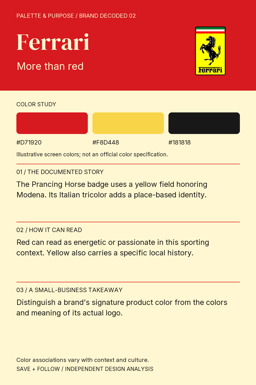 Ferrari Logo & Color Analysis: More than red