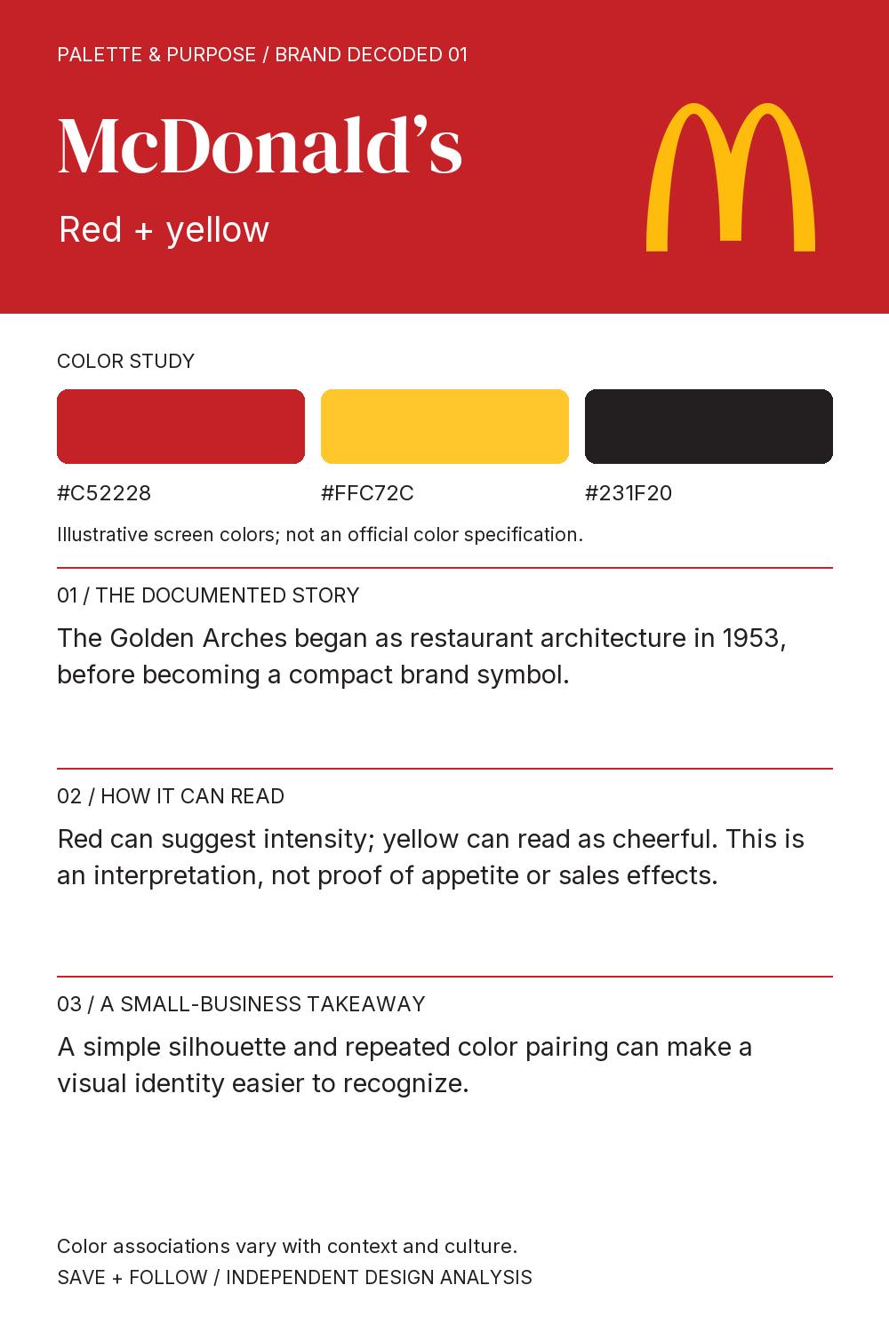 McDonald’s Logo & Color Analysis: Red + yellow
