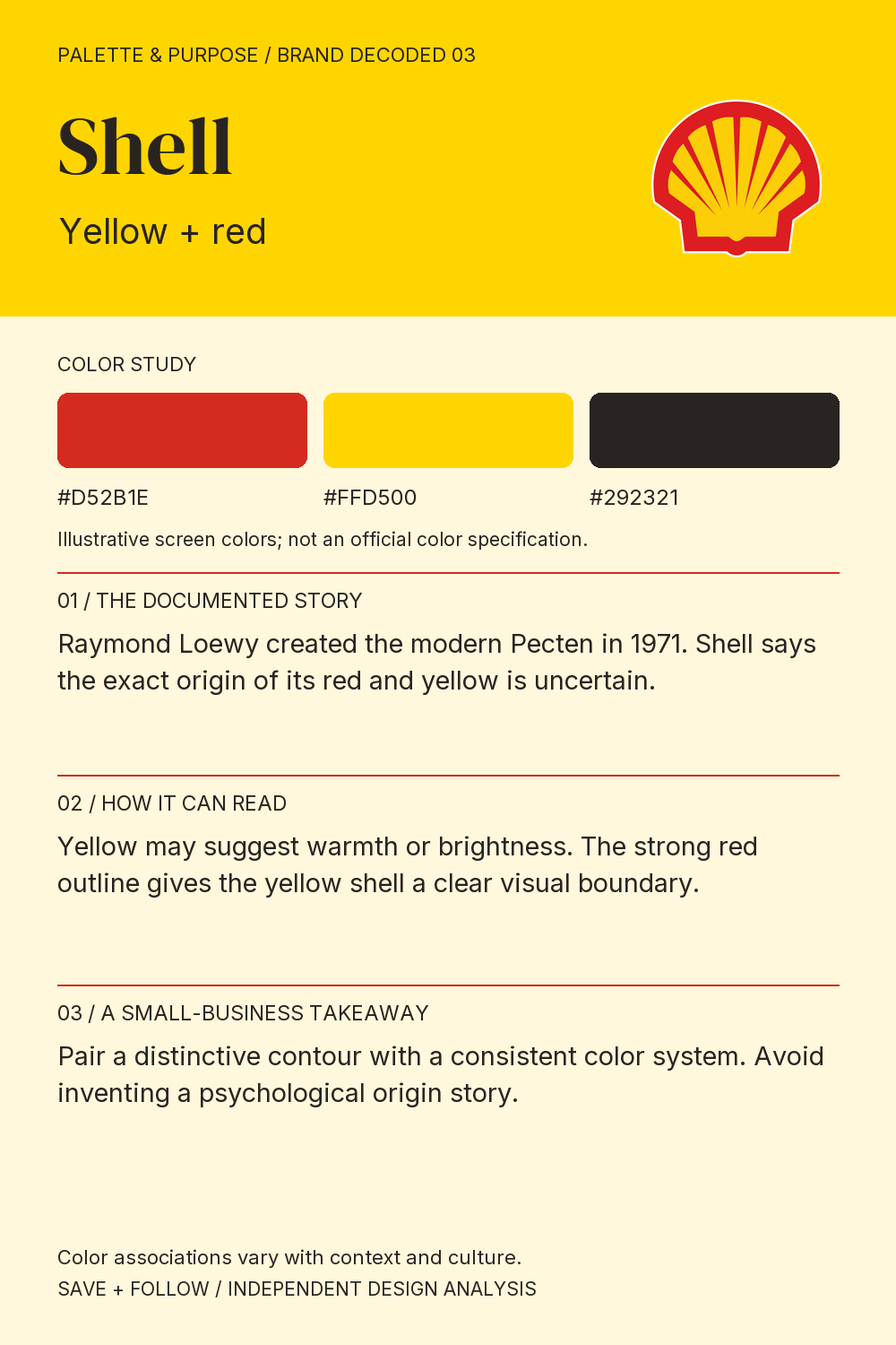 Shell Logo & Color Analysis: Yellow + red