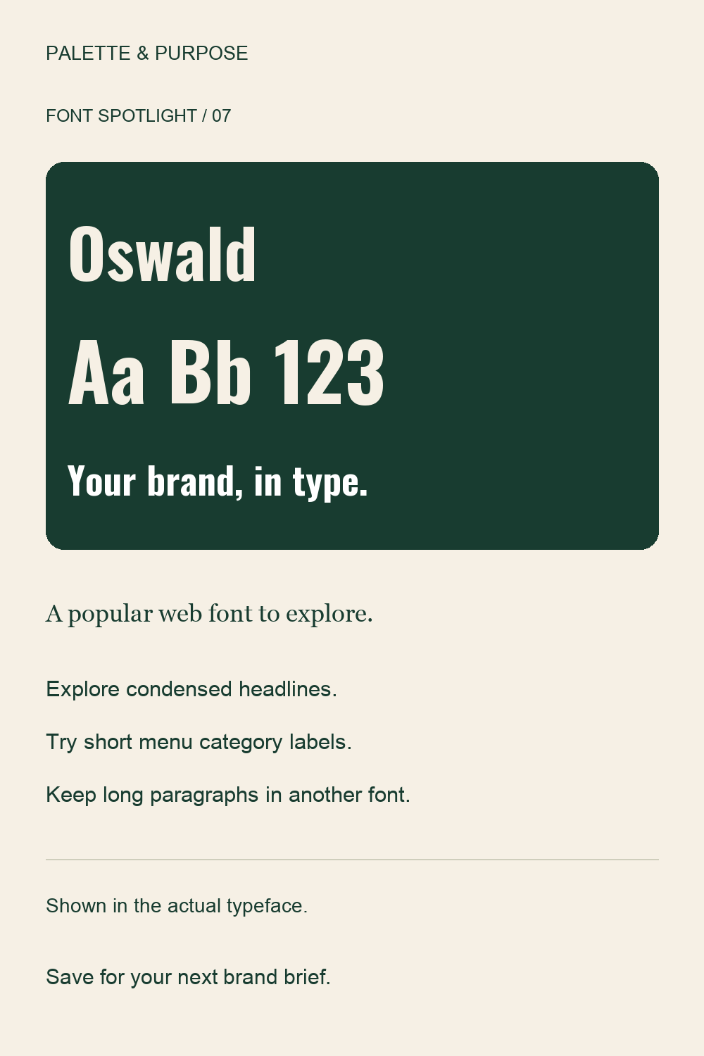 Oswald Font: Typography Ideas for Small Business Branding — visual reference