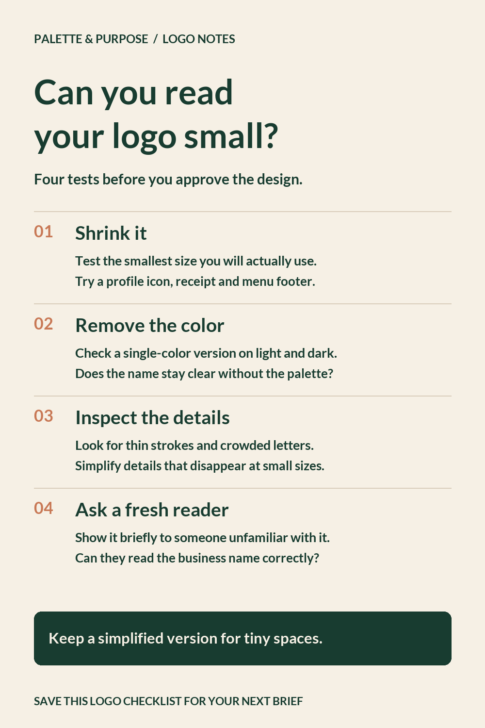 Small Business Logo Readability: 4 Tests Before You Approve — visual reference