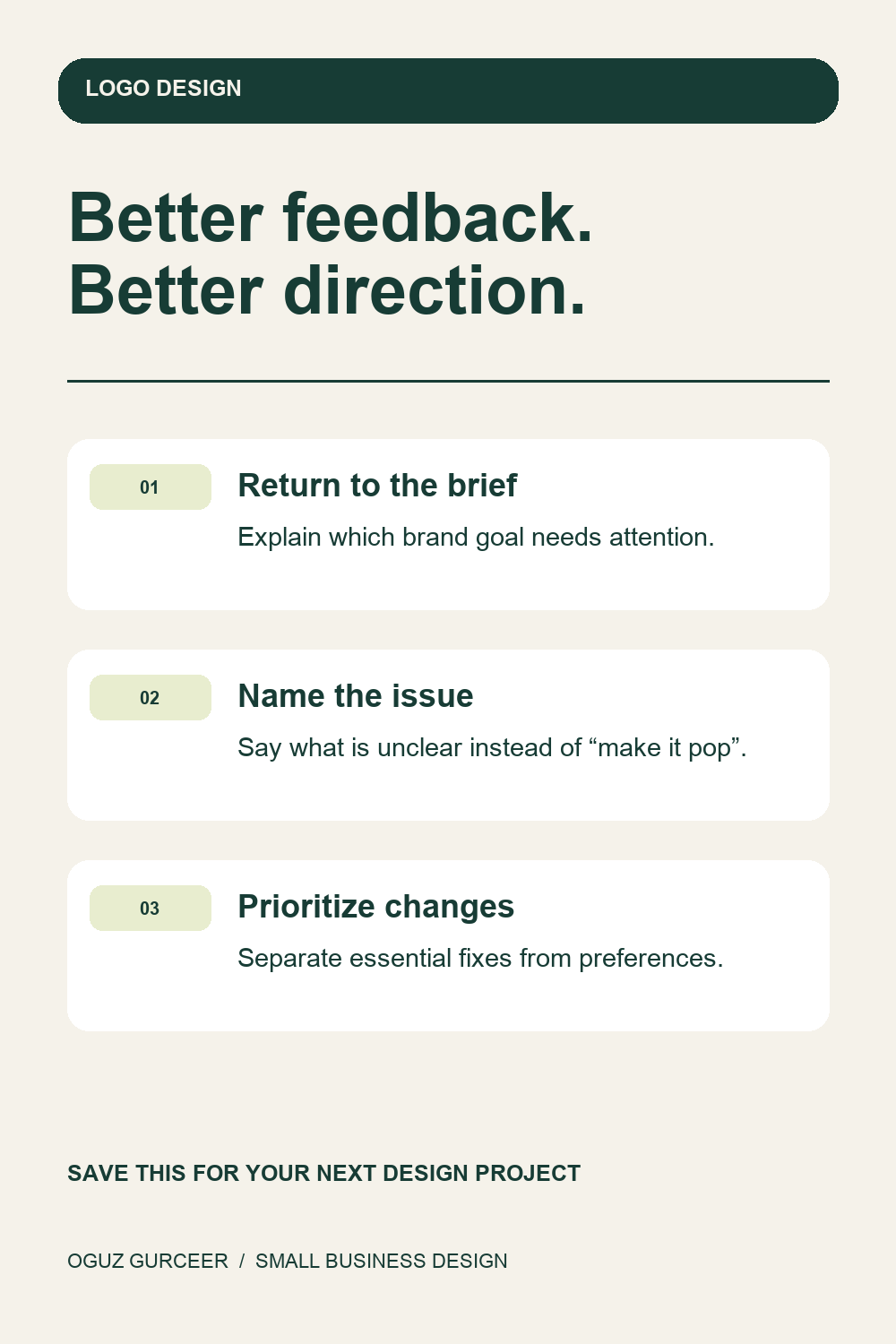 Logo Feedback: How to Give a Designer Useful Notes — visual reference