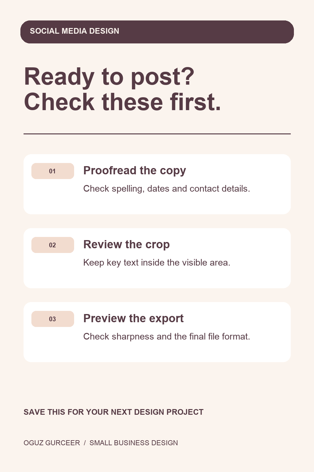 Social Media Graphic Export Checklist — visual reference