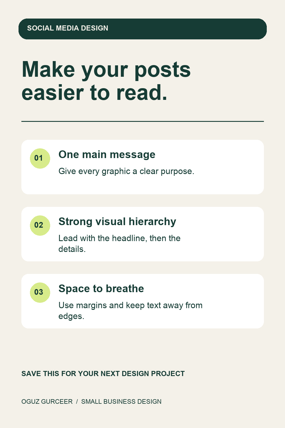 Clearer Social Media Design — visual reference